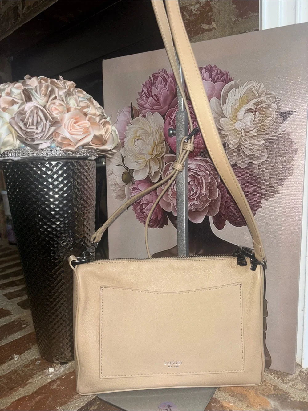 Botkier Beige Leather Crossbody Bag - Classic Neutral Shoulder Purse